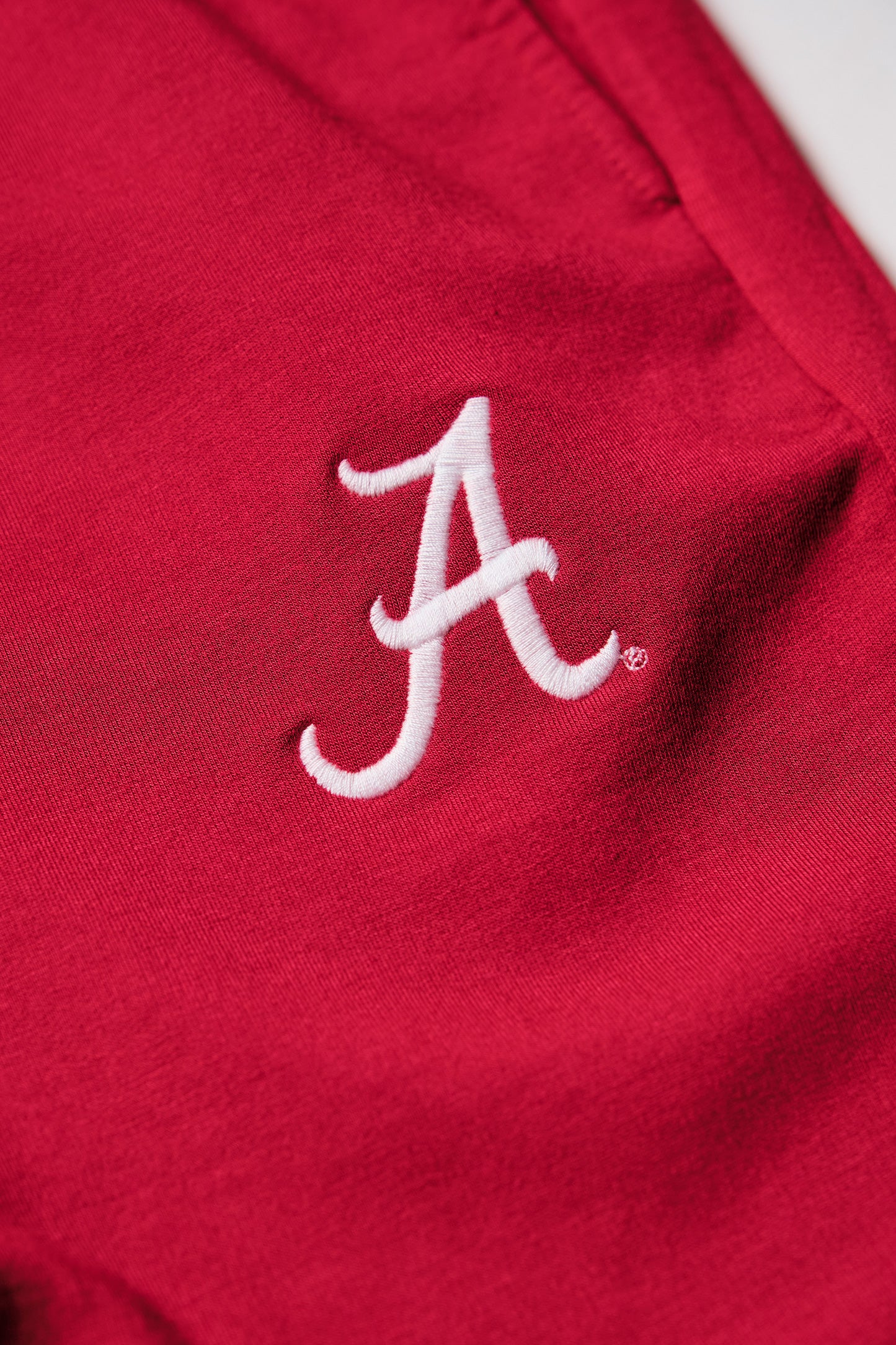 Logo Softest Fleece Straight Leg Sweatpant in Crimson