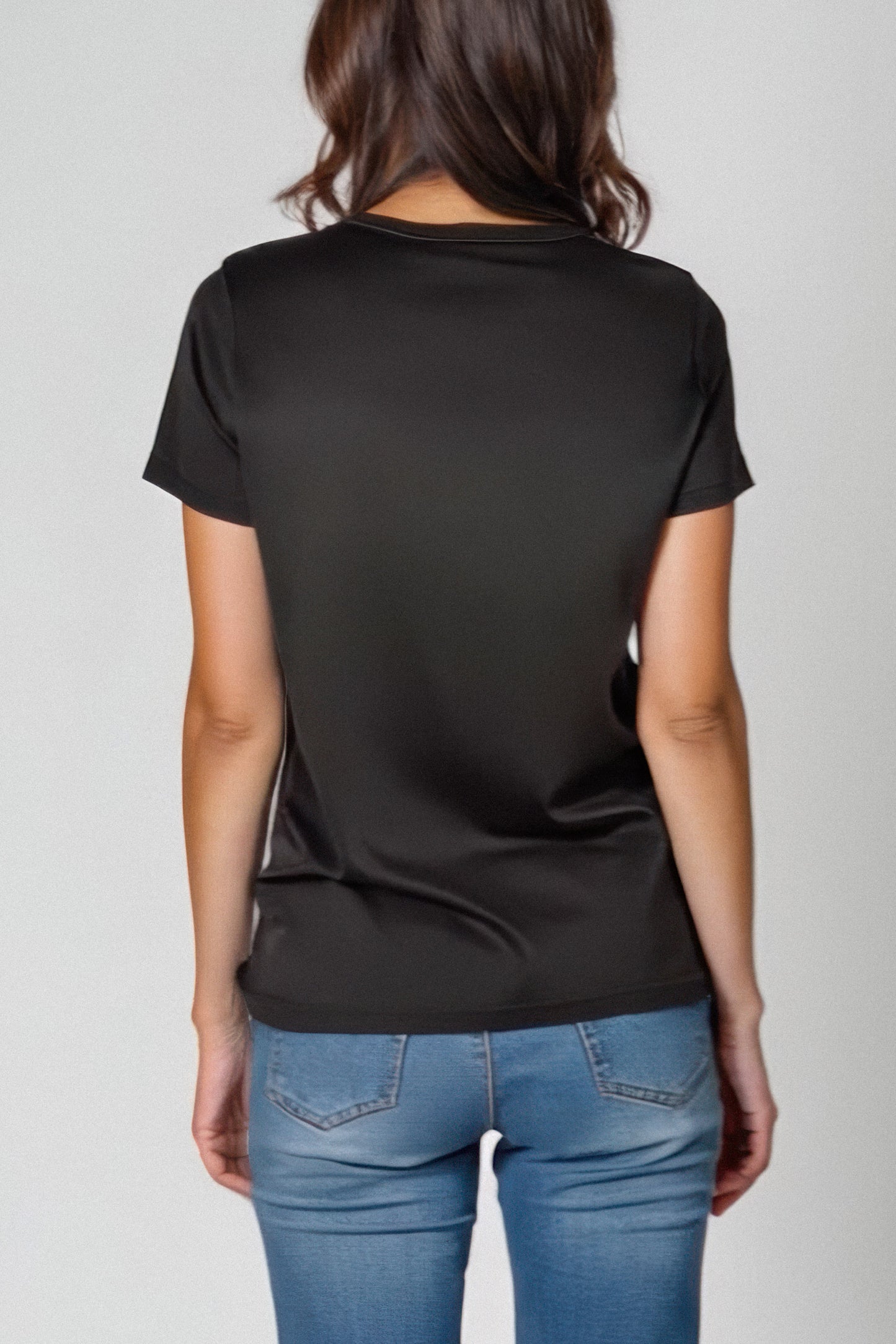 Logo Butter Soft V-Neck in Black