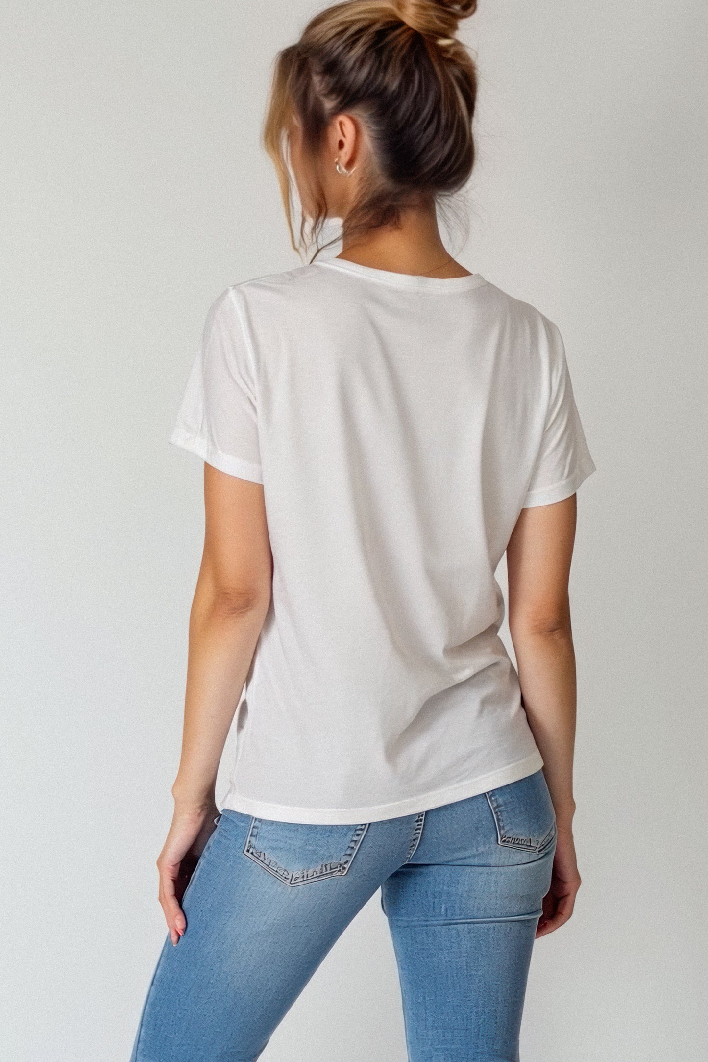 Logo Butter Soft V-Neck in White