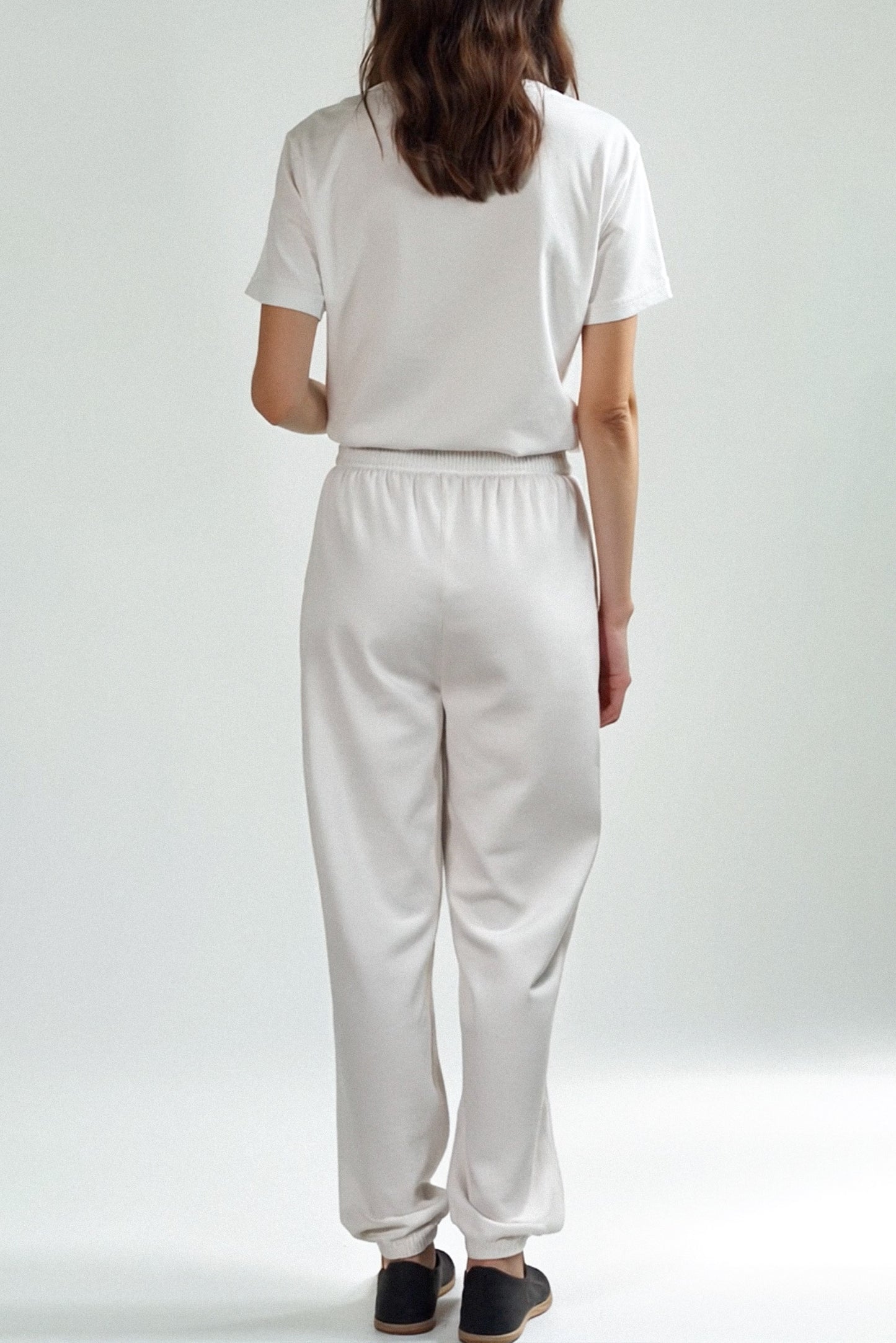 Logo Softest Fleece Straight Leg Sweatpant in White