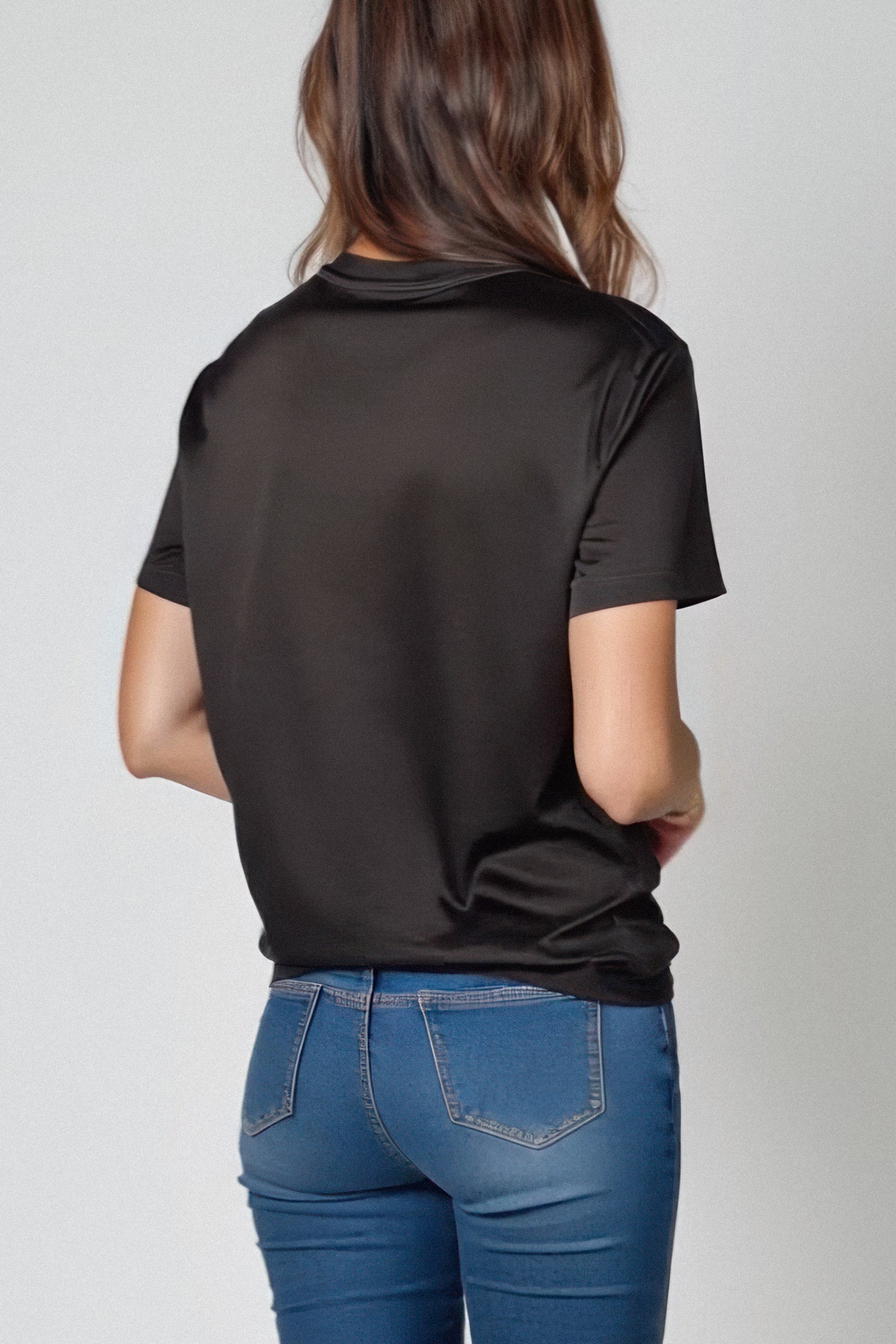 Logo Butter Soft Boxy Crop in Black