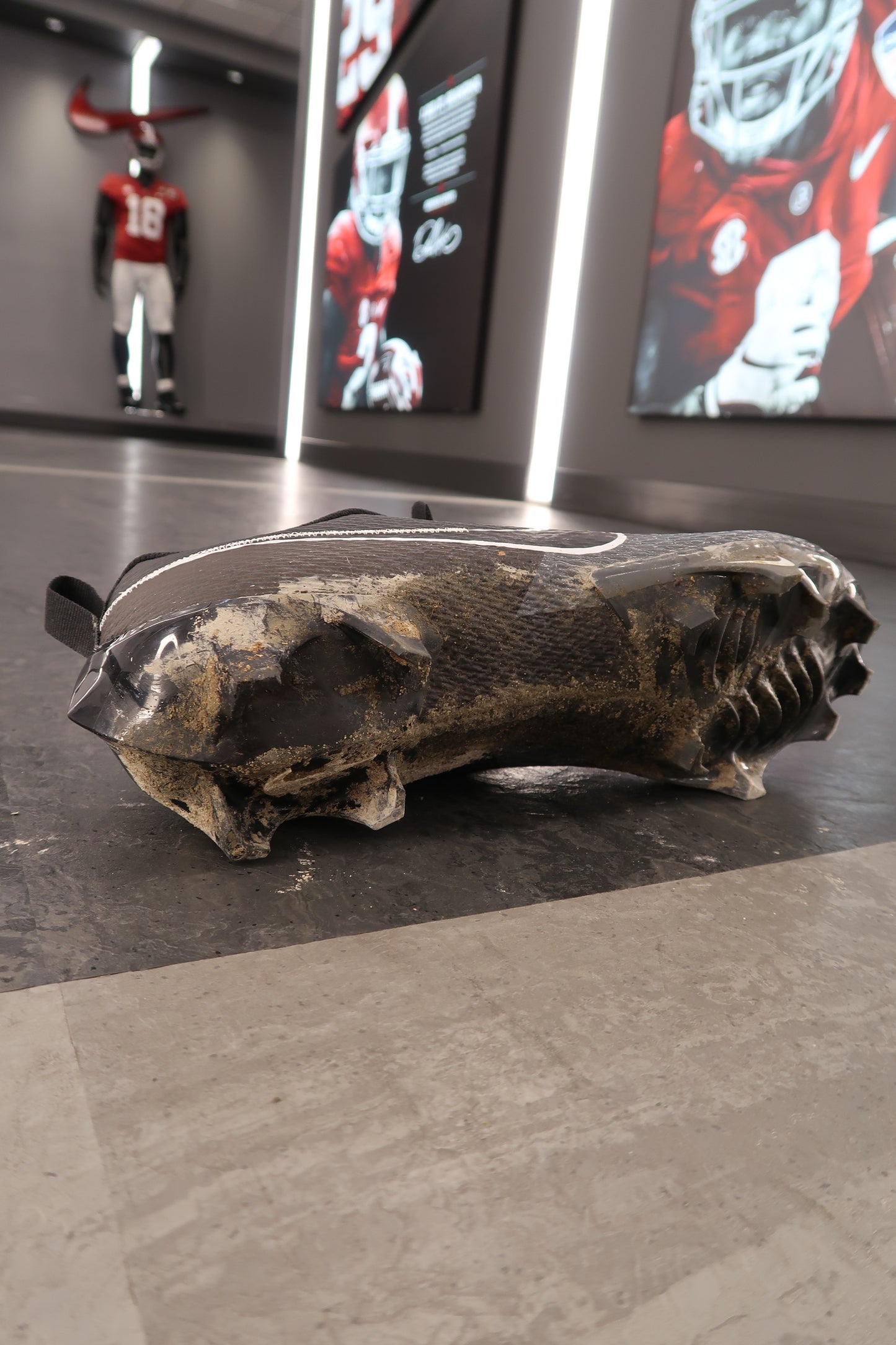 Jalen Milroe Autographed Cleat - Captain's Ceremony Used