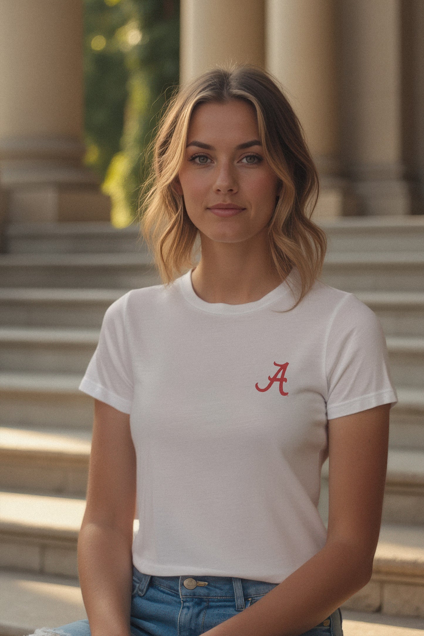 Logo Butter Soft Boxy Crop in White