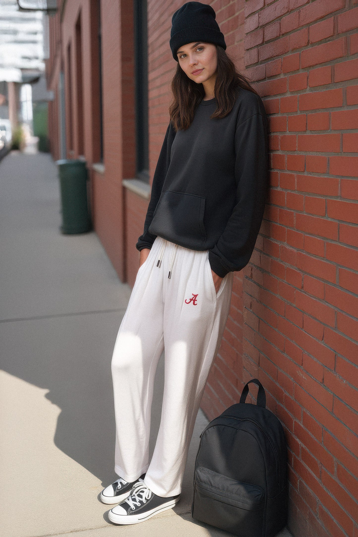 Logo Softest Fleece Straight Leg Sweatpant in White