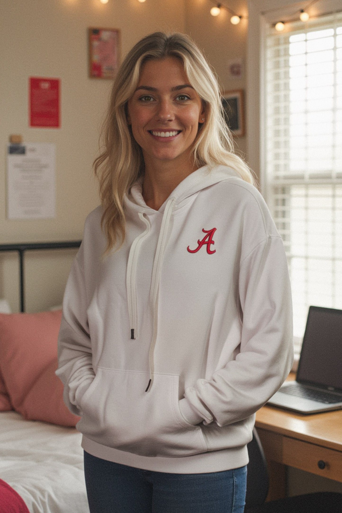 Logo Softest Fleece Hoodie in White