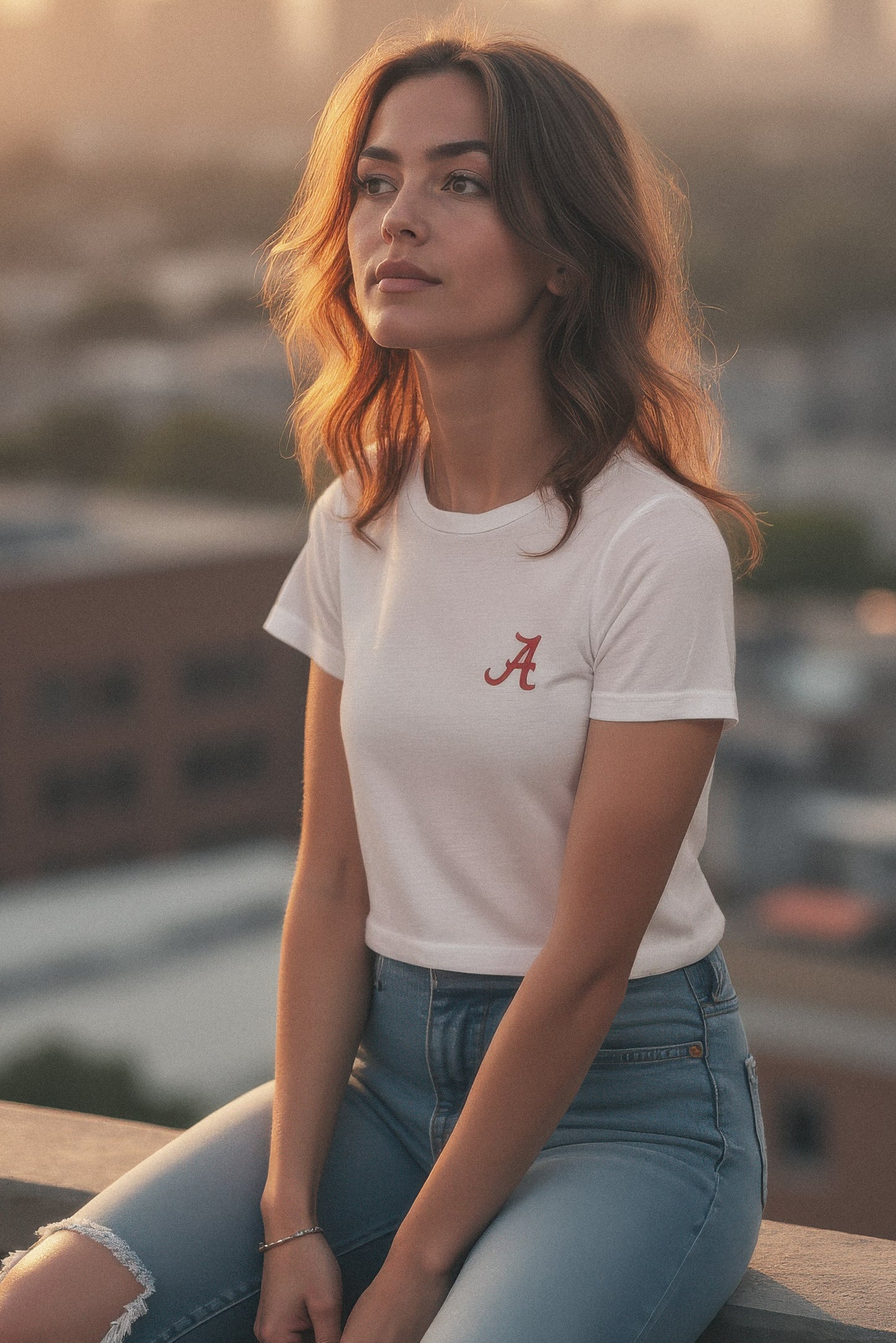 Logo Butter Soft Boxy Crop in White