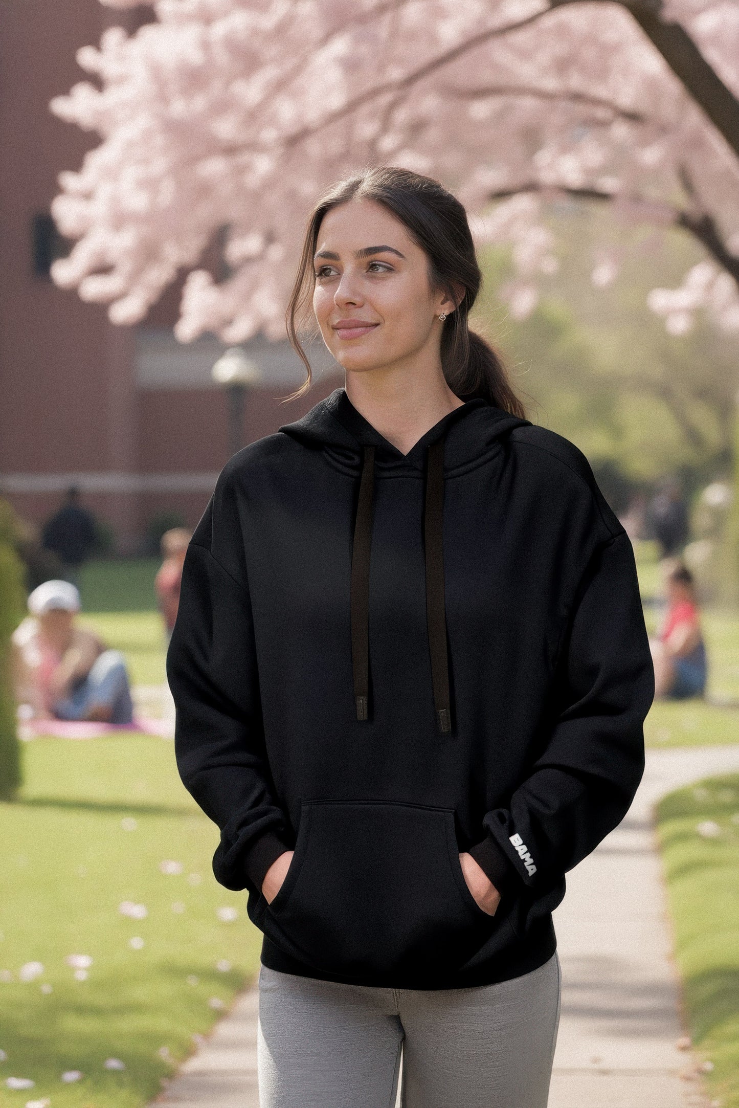 Mini Bama Softest Fleece Hoodie in Black