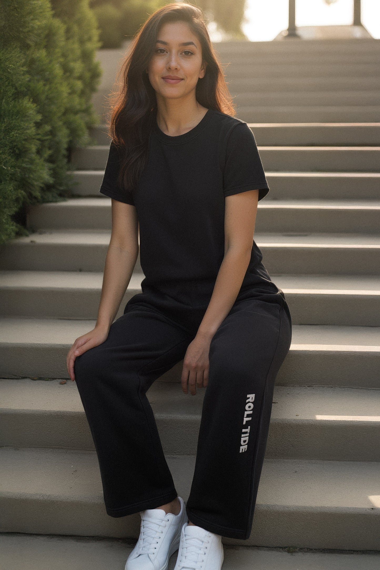 Roll Tide Softest Fleece Straight Leg Sweatpant in Black