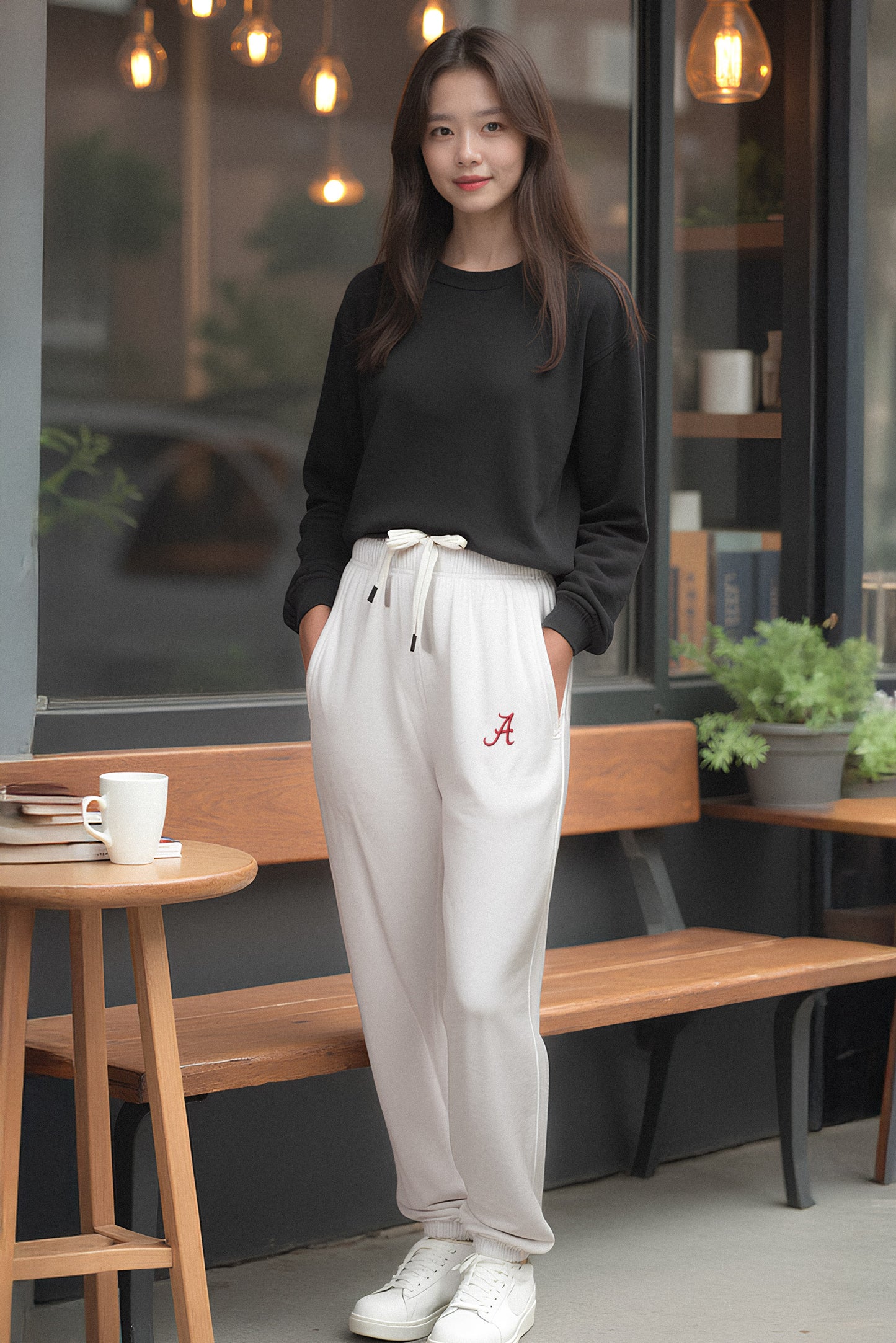 Logo Softest Fleece Jogger in White