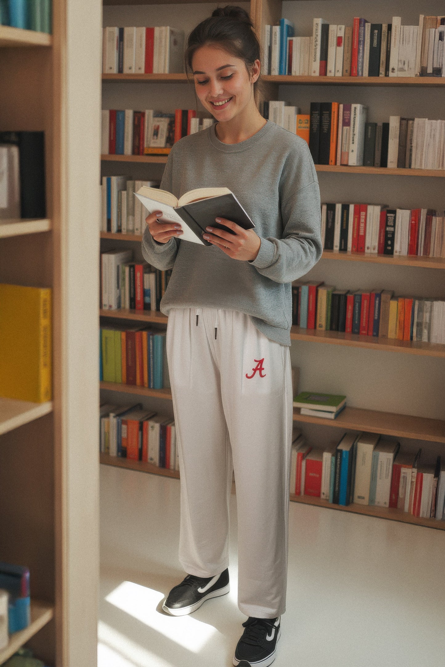 Logo Softest Fleece Straight Leg Sweatpant in White