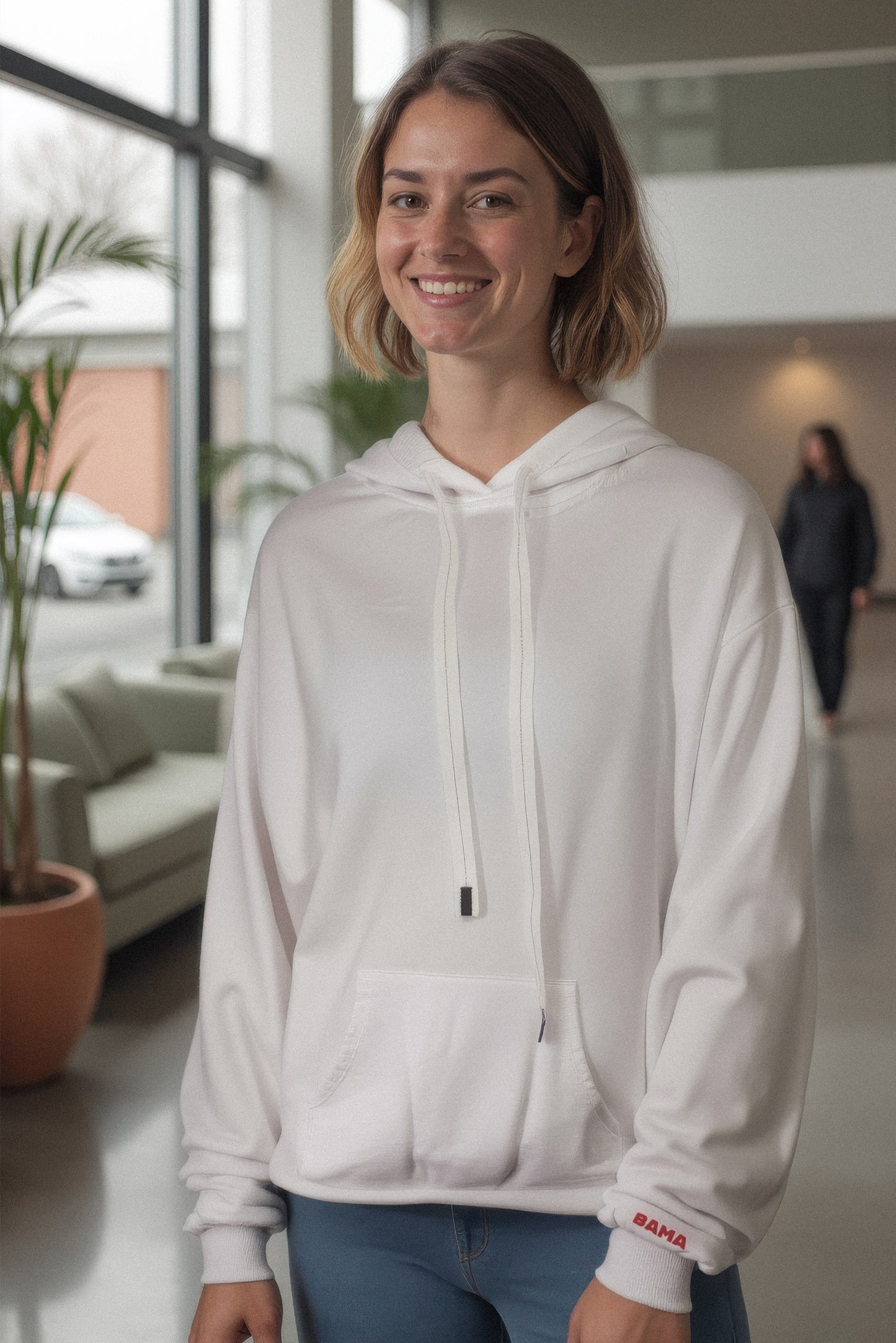 Mini Bama Softest Fleece Hoodie in White