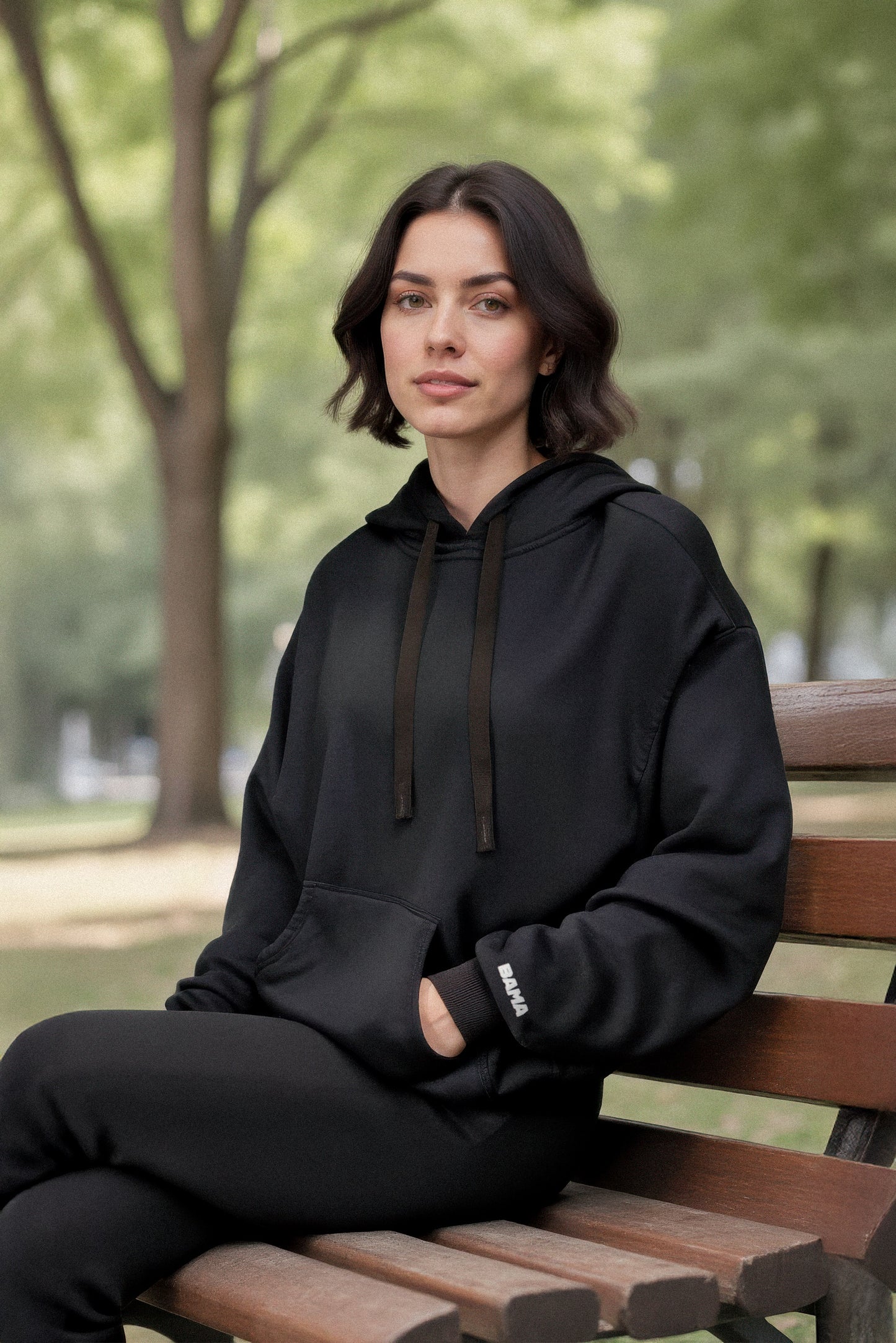 Mini Bama Softest Fleece Hoodie in Black