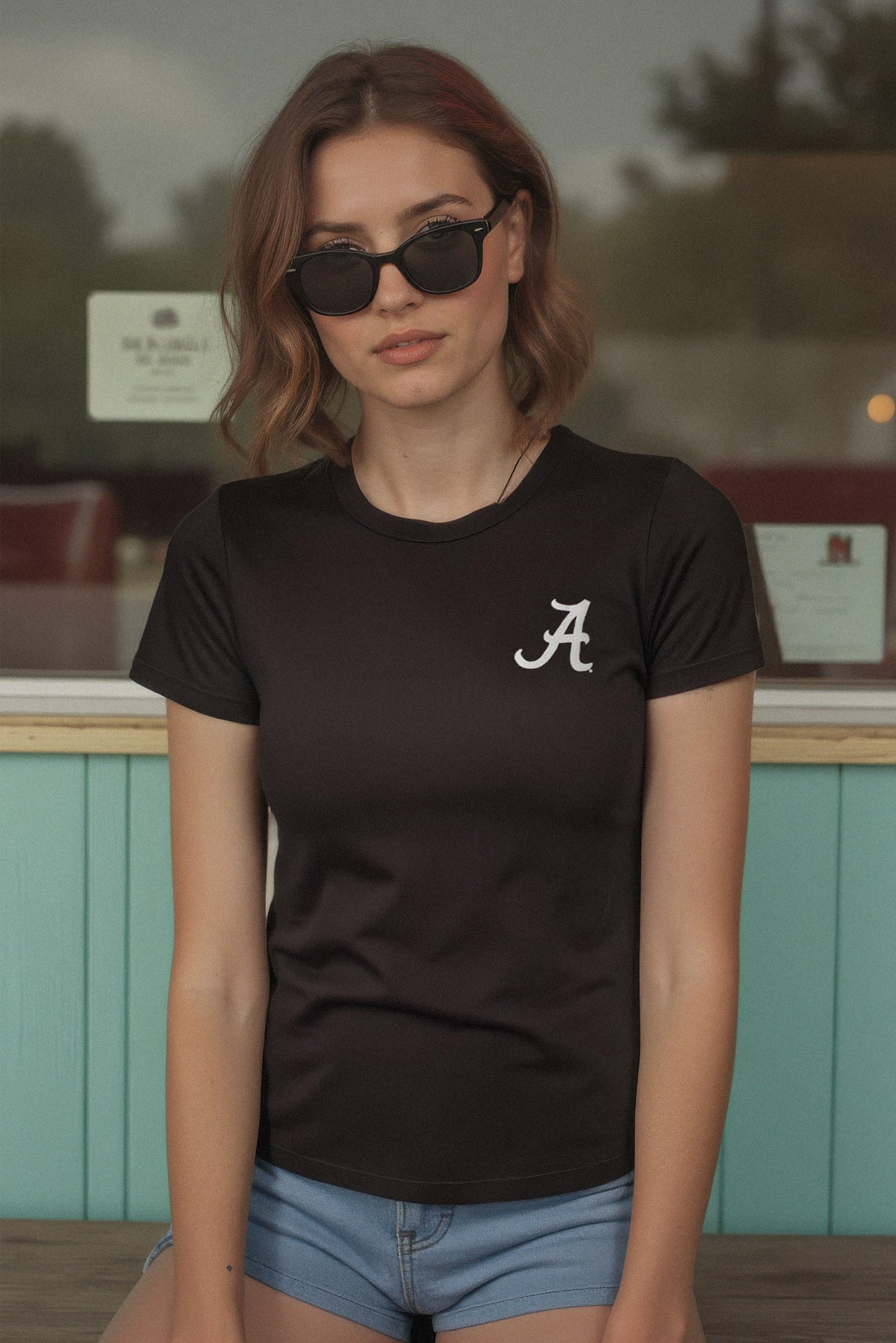 Logo Butter Soft Crew in Black