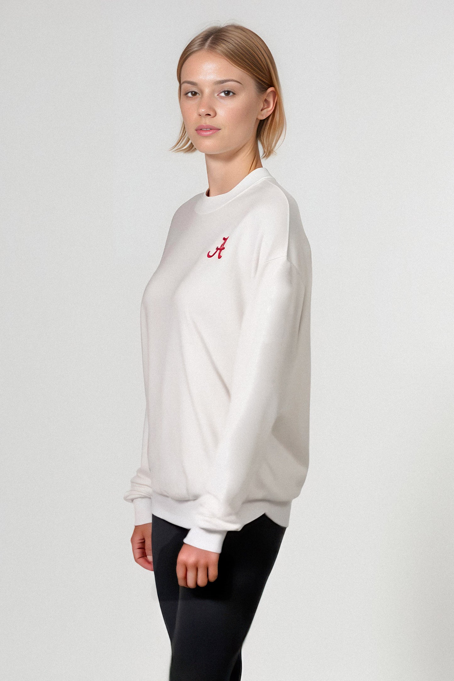 Logo Softest Fleece Crewneck in White