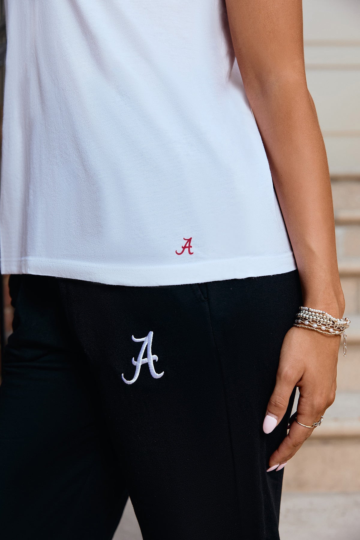 Mini Logo Butter Soft V-Neck in White