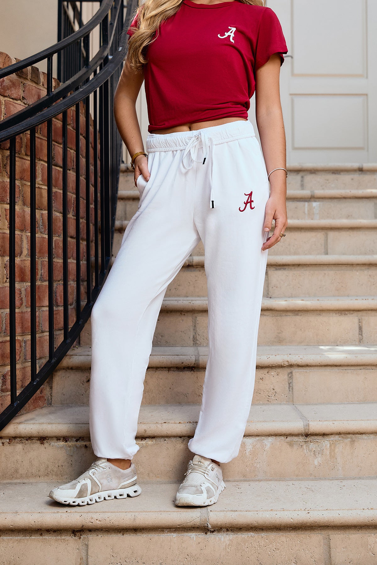 Logo Softest Fleece Jogger in White