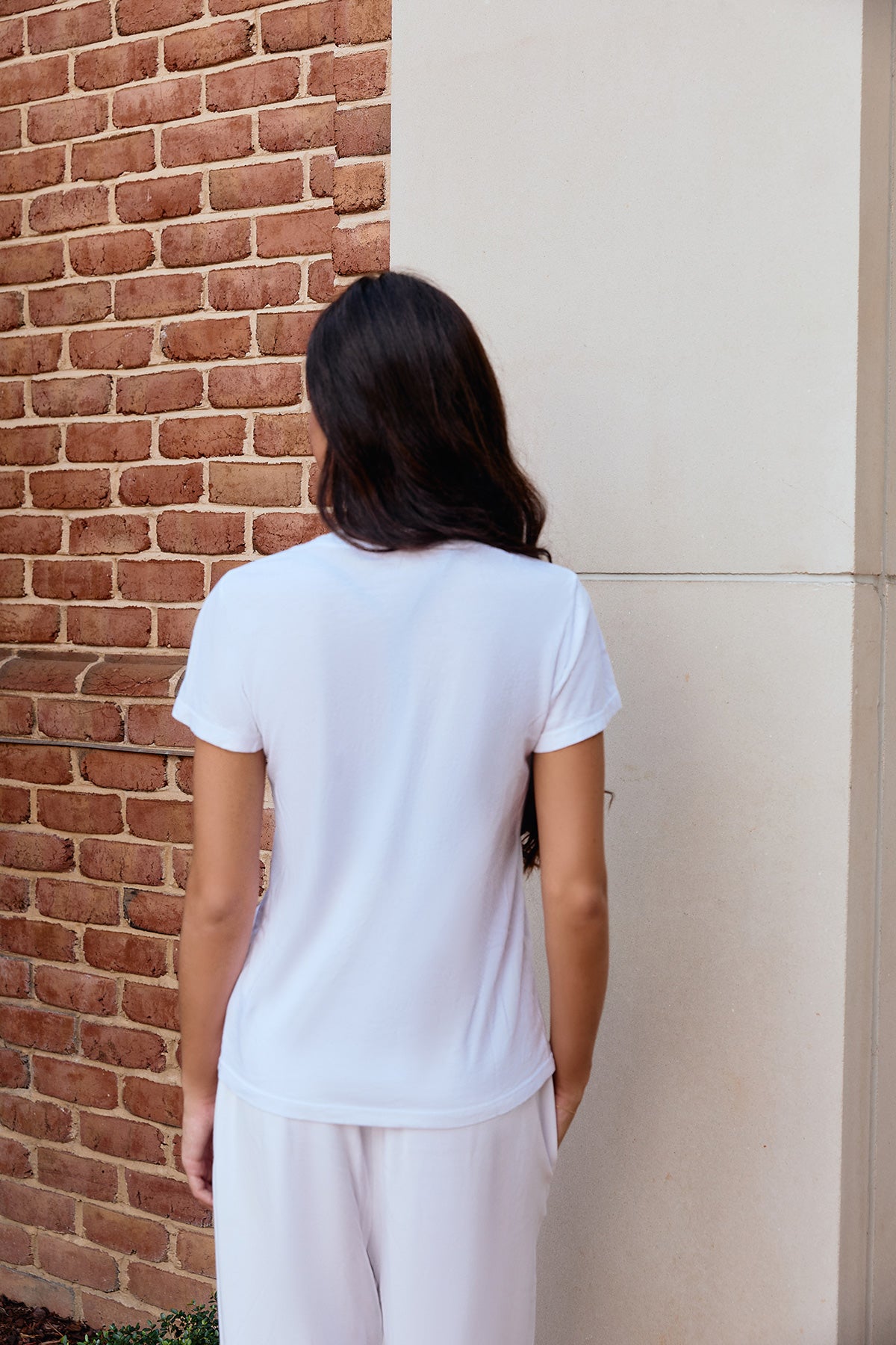 Mini Logo Butter Soft Crew in White