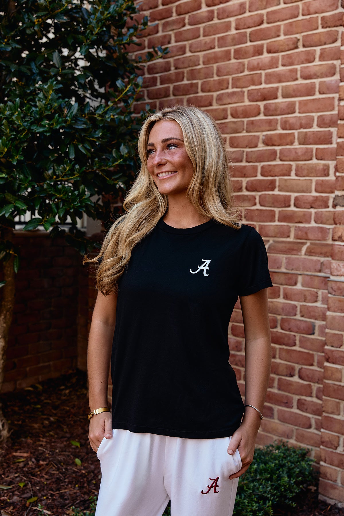 Logo Butter Soft Crew in Black