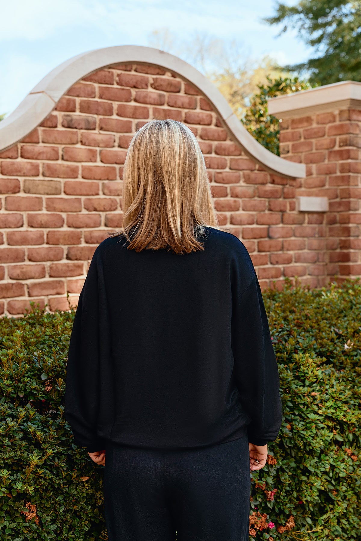 Mini Bama Softest Fleece Crewneck in Black