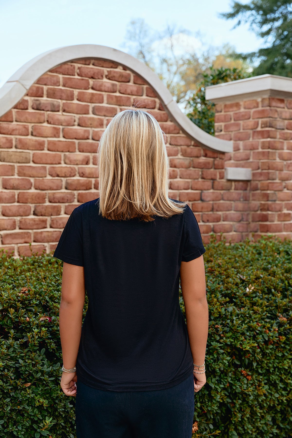 Mini Logo Butter Soft Crew in Black