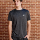 Logo Cloudknit Lounge Tee Mens in Charcoal