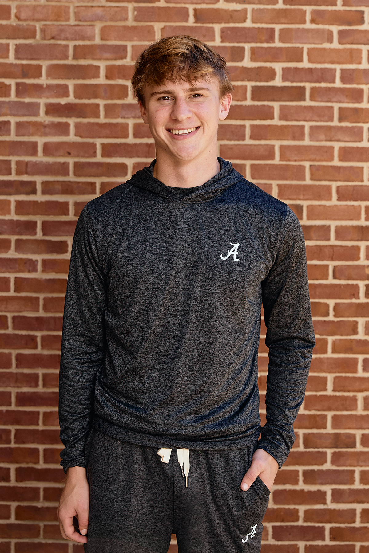 Logo Cloudknit Lounge Hoodie Mens in Charcoal