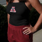Vintage Logo Cloud Spaghetti Tank in Black