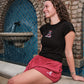 Vintage Logo Cloud Baby Tee in Black