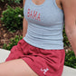 BAMA 2x1 Luxe Rib Tank in Heather Grey
