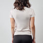 Mini Logo Butter Soft Boxy Crop in White