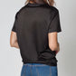 Logo Butter Soft Boxy Crop in Black