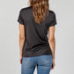 Mini Logo Butter Soft V-Neck in Black