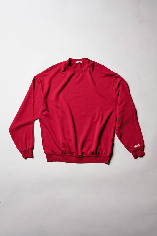 Mini Bama Softest Fleece Crewneck in Crimson
