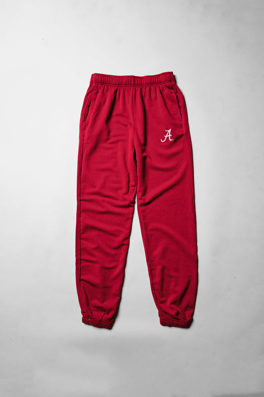 Logo Softest Fleece Jogger in Crimson