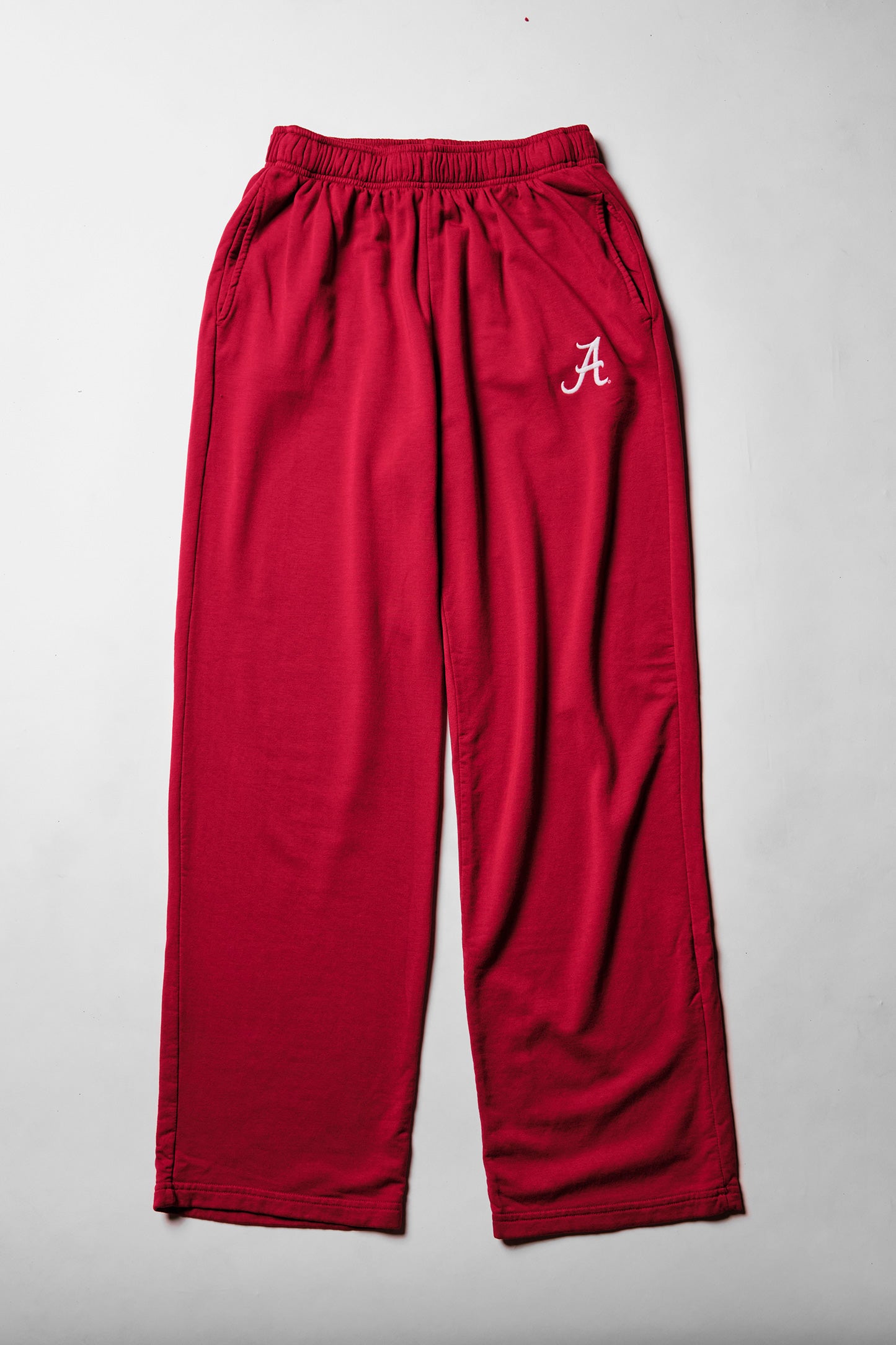 Logo Softest Fleece Straight Leg Sweatpant in Crimson