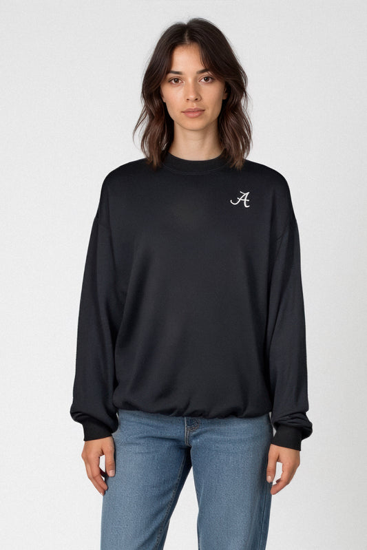 Logo Softest Fleece Crewneck in Black