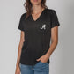 Logo Butter Soft V-Neck in Black
