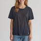 Mini Logo Butter Soft Boxy Crop in Black