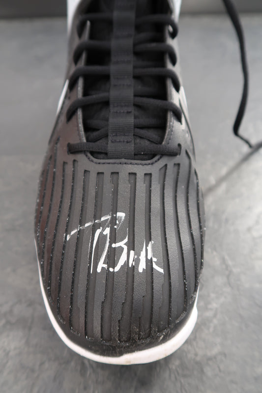 Tyler Booker Autographed Cleat - Captain's Ceremony Used