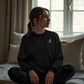 Logo Softest Fleece Crewneck in Black