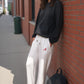 Logo Softest Fleece Straight Leg Sweatpant in White
