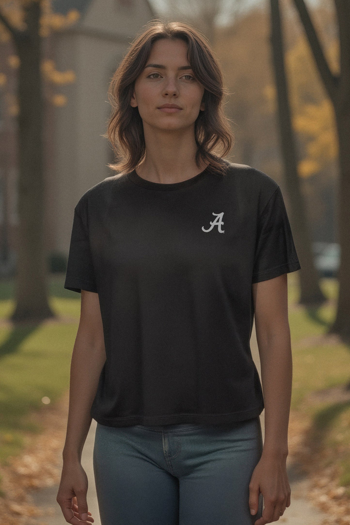 Logo Butter Soft Boxy Crop in Black