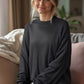 Mini Bama Softest Fleece Crewneck in Black