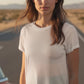 Mini Logo Butter Soft Boxy Crop in White