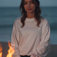 Mini Bama Softest Fleece Crewneck in White