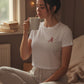 Logo Butter Soft Boxy Crop in White