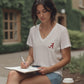 Logo Butter Soft V-Neck in White