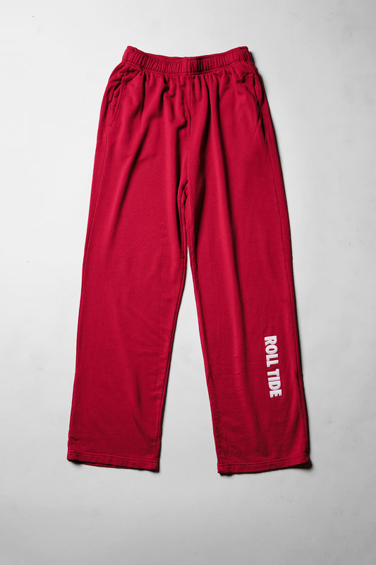 Roll Tide Softest Fleece Straight Leg Sweatpant in Crimson