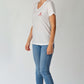 Logo Butter Soft V-Neck in White