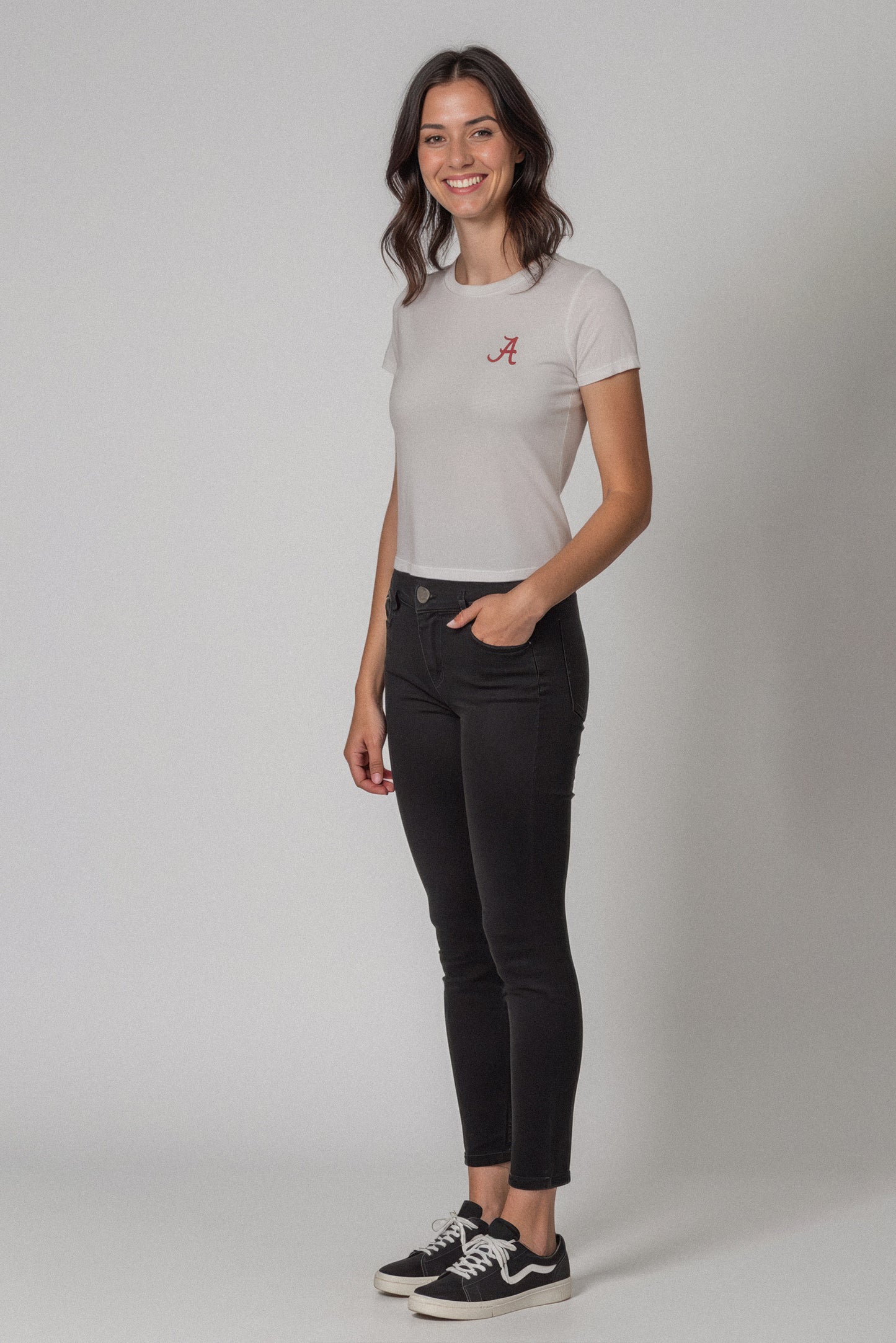 Logo Butter Soft Boxy Crop in White